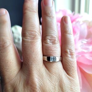 925 Stirling Silver and CZ ring